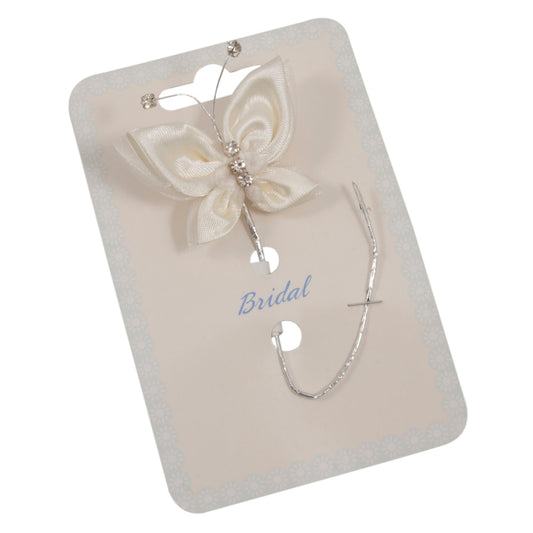 5cm Satin Butterfly Pick & Diamante